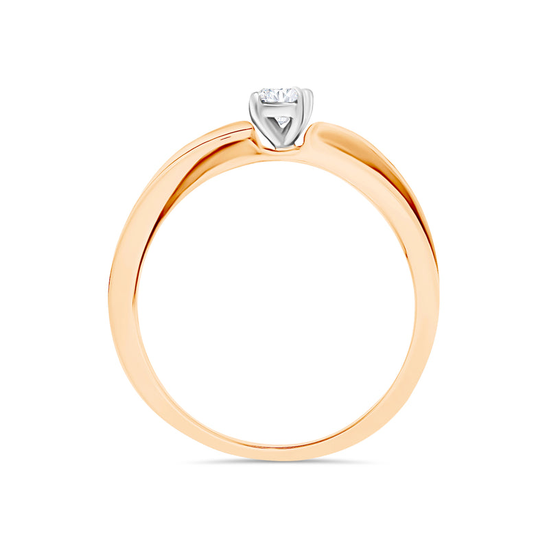 Solitaire Diamond Twist Ring