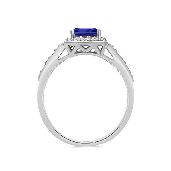 Natural Sapphire Diamond Ring