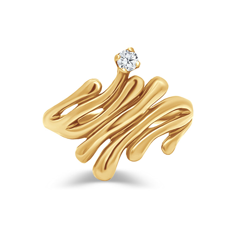 Gold Coil Diamond Ring