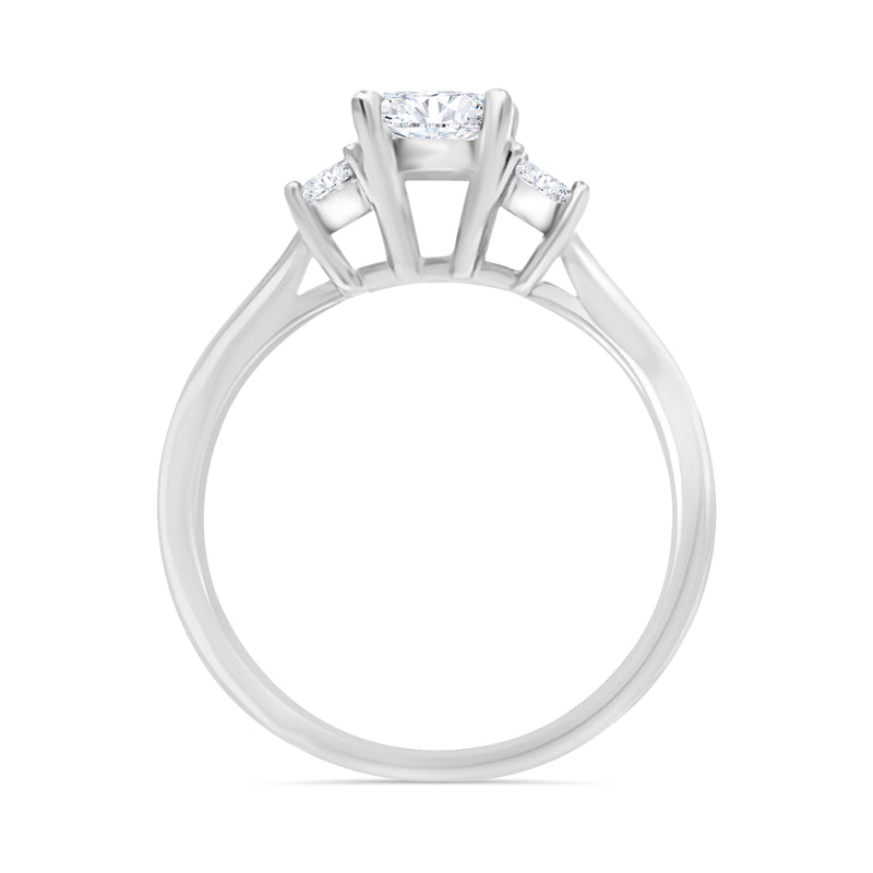 1.35Ct Emerald Cut Trapezoid Diamond Engagement Ring