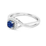 Sapphire and Diamond Engagement Ring
