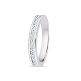 Channel Diamond Half Eternity Wedding Band Ring