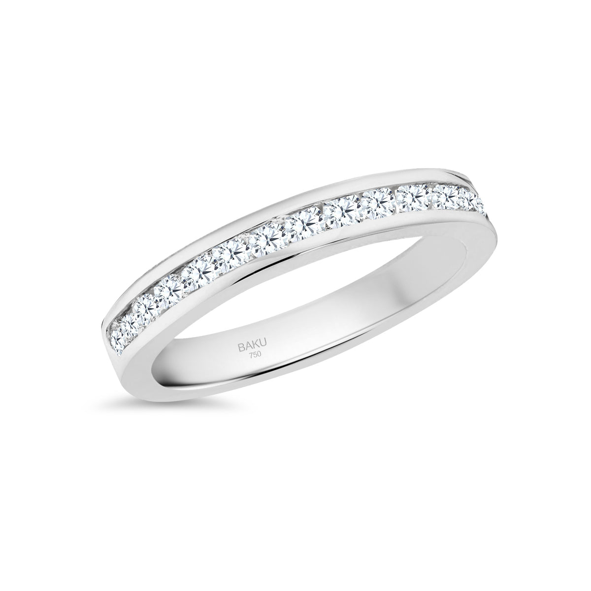 18K WHITE GOLD CHANNEL SETTING WITH DIAMOND RING