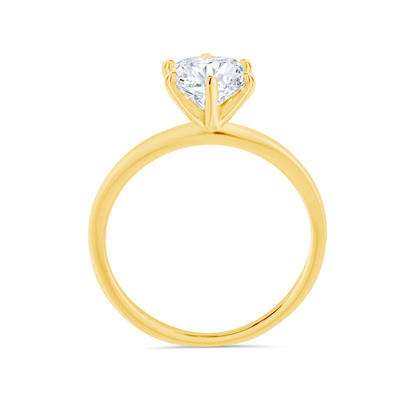 Round Solitaire Lab Grown Diamond Engagement Ring