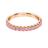 Lab Grown Pink Diamond Half Eternity Ring