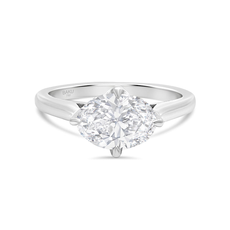 Lab Grown Oval Diamond Engagement Ring