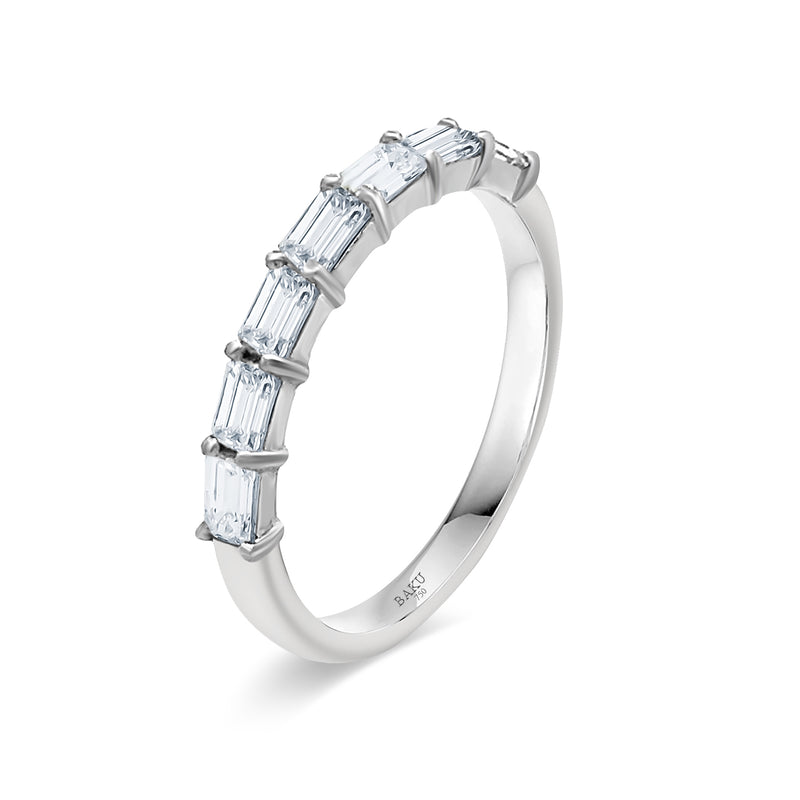 Lab Grown Diamond Emerald Cut Wedding Ring