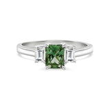 Lab Grown Tri Emerald Cut Diamond Engagement Ring