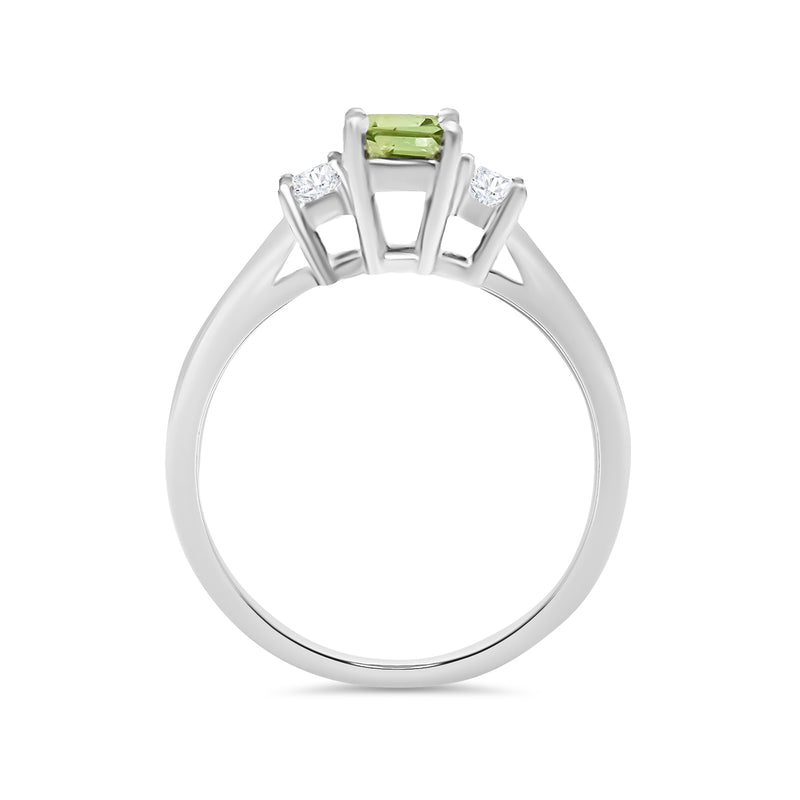 Lab Grown Tri Emerald Cut Diamond Engagement Ring