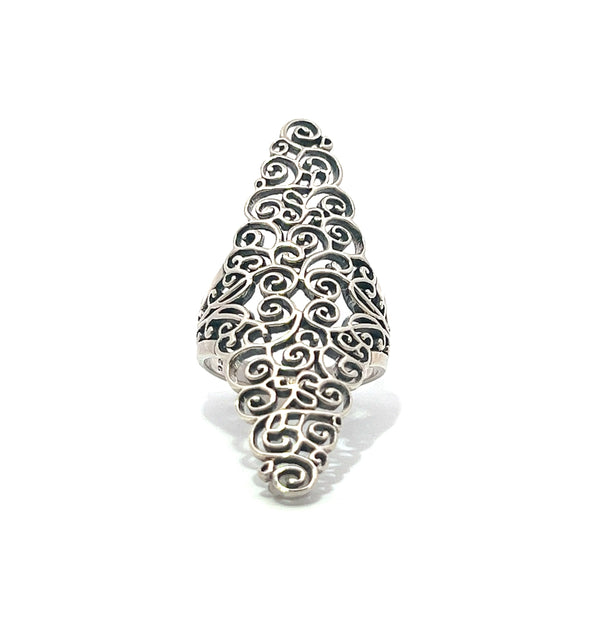 Filigree Diamond Shape Ring