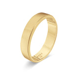 Tapered Matte Gold Wedding Band Ring