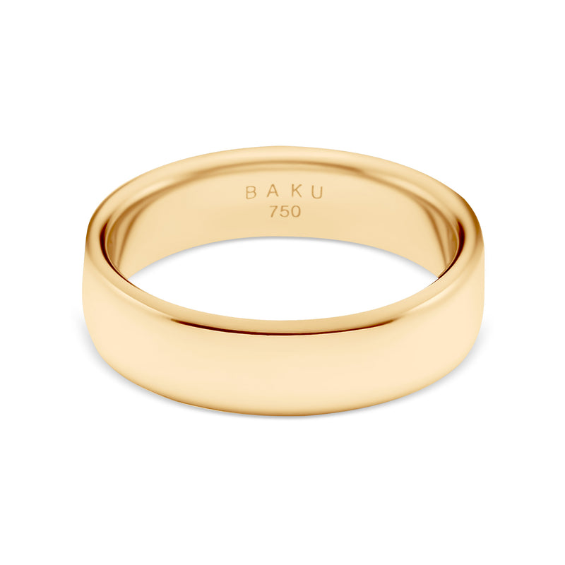 Polished Gold Wedding Band Ring