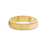 Tapered Matt Gold Wedding Ring