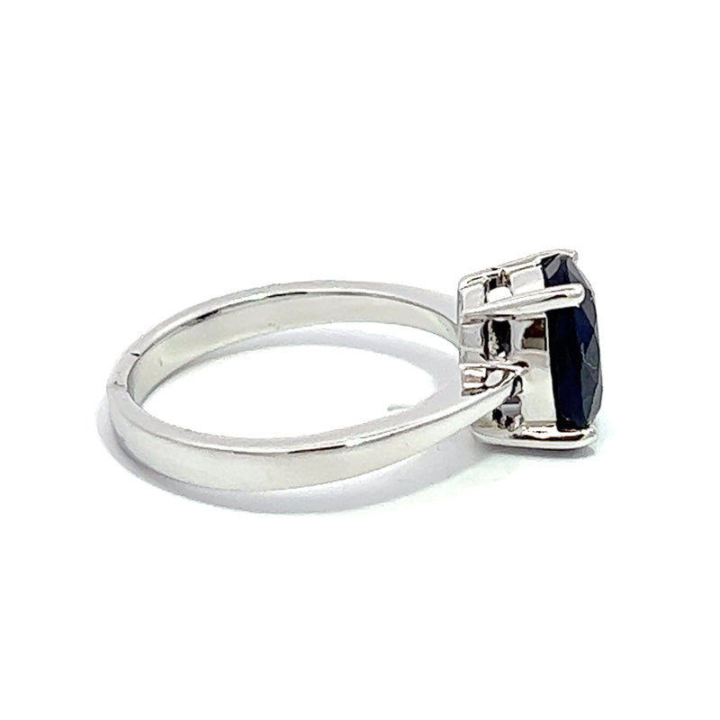 Blue Sapphire Oval Ring