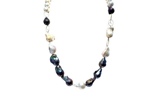 Chunky Baroque Pearl Necklace