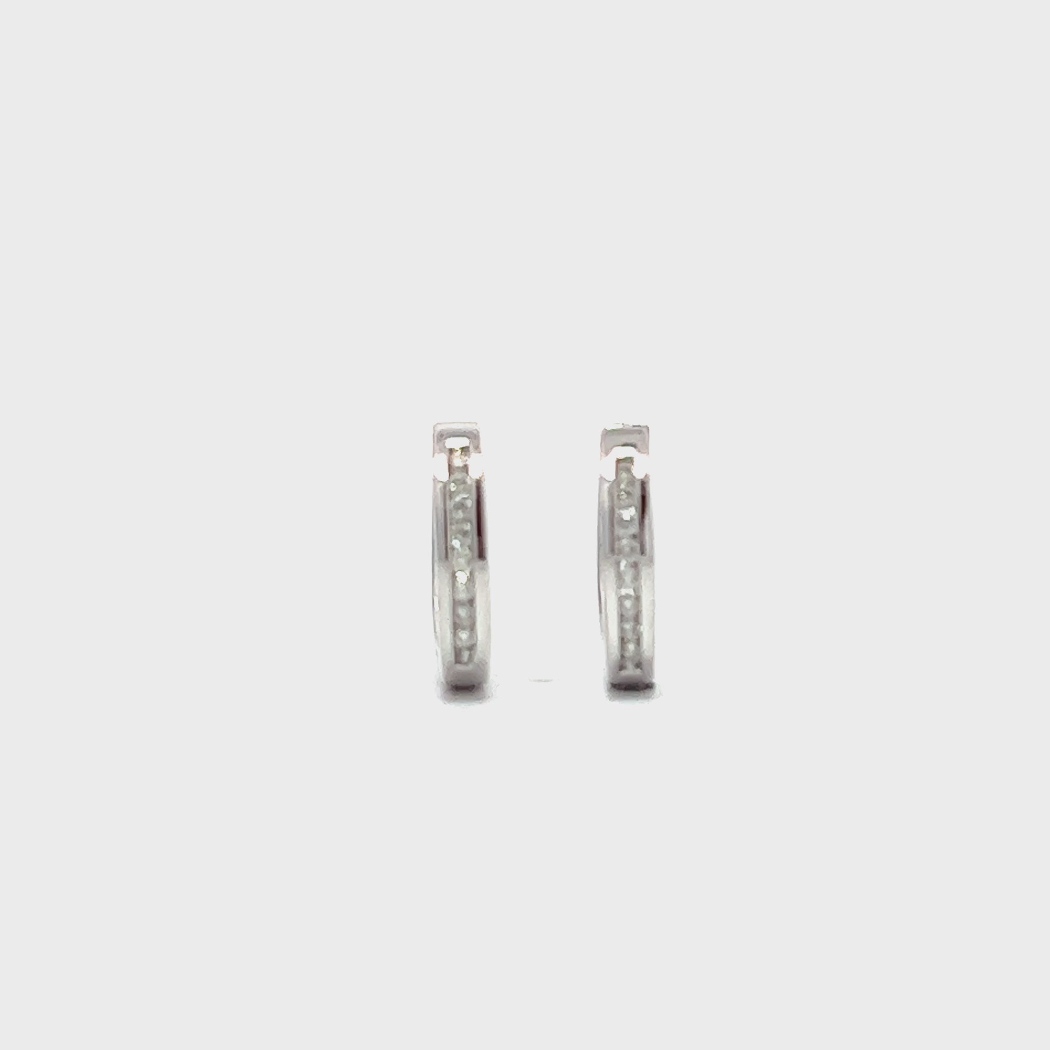 Diamond Huggie Earrings