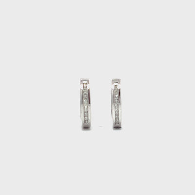 Diamond Huggie Earrings