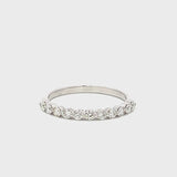 Half Eternity Floating Diamond Wedding Ring