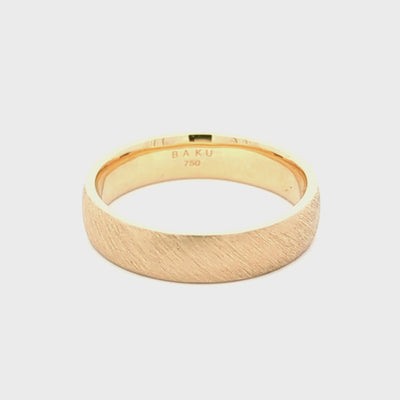 Gold Matt Wedding Band Ring