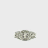 Round Diamond Halo Wedding Ring Set