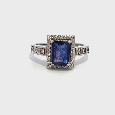 Natural Sapphire Diamond Ring