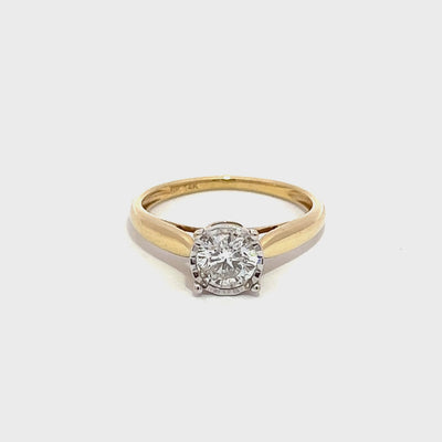 Tri-Round Diamond Ring