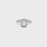Lab Grown Emerald Cut Diamond Engagement Ring