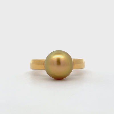 Golden South Sea Pearl Ring