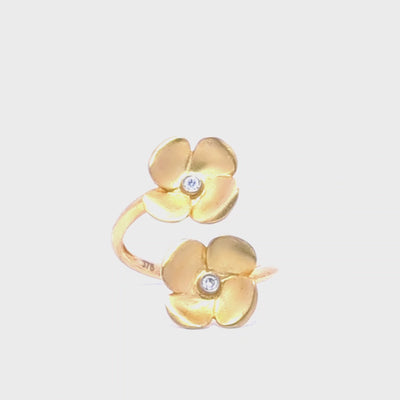 Double Flower Diamond Ring