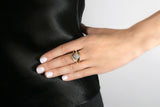  Black Opal Diamond Oval Ring