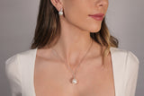 Oval South Sea Pearl Diamond Post Earrings
