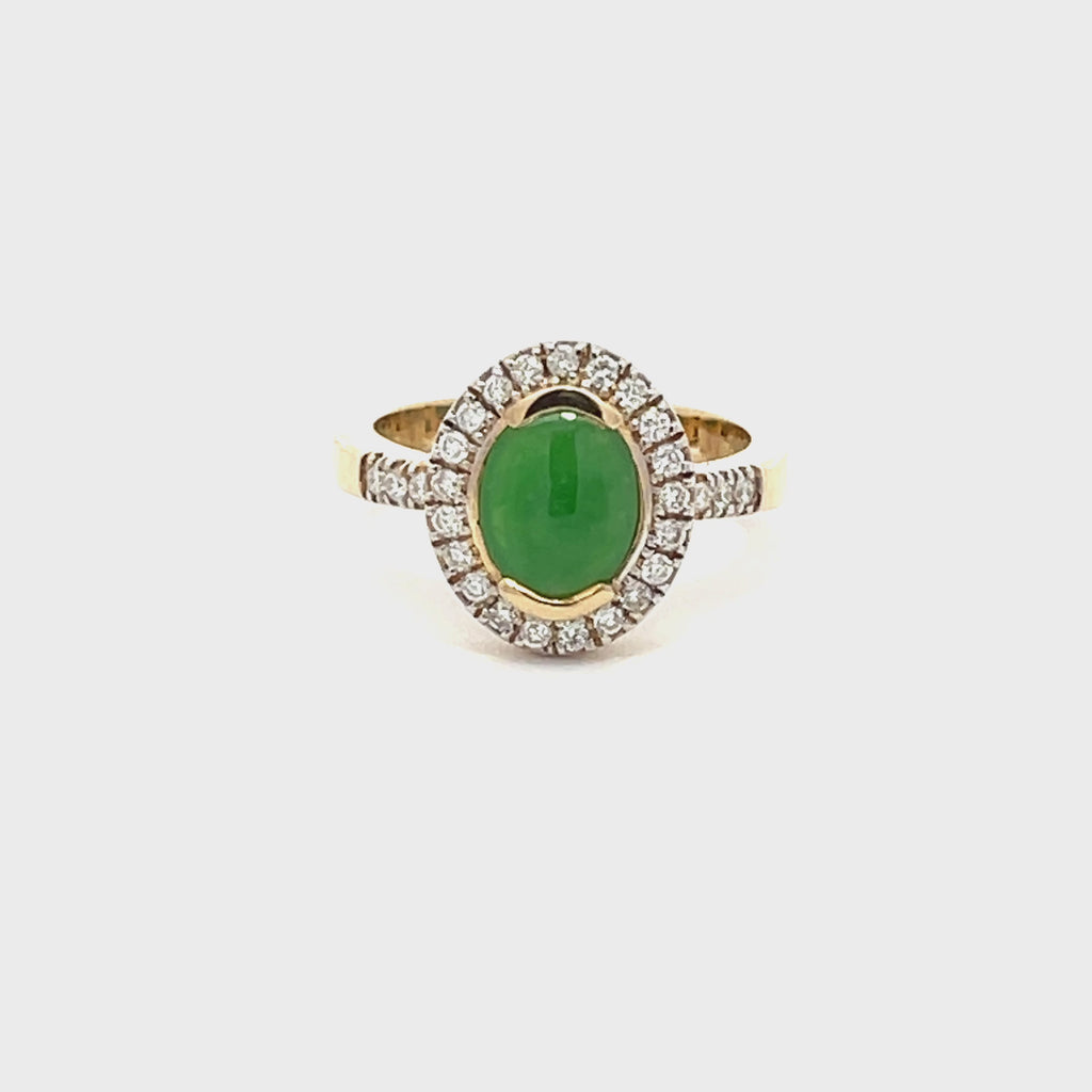  Jadeite Diamond Ring