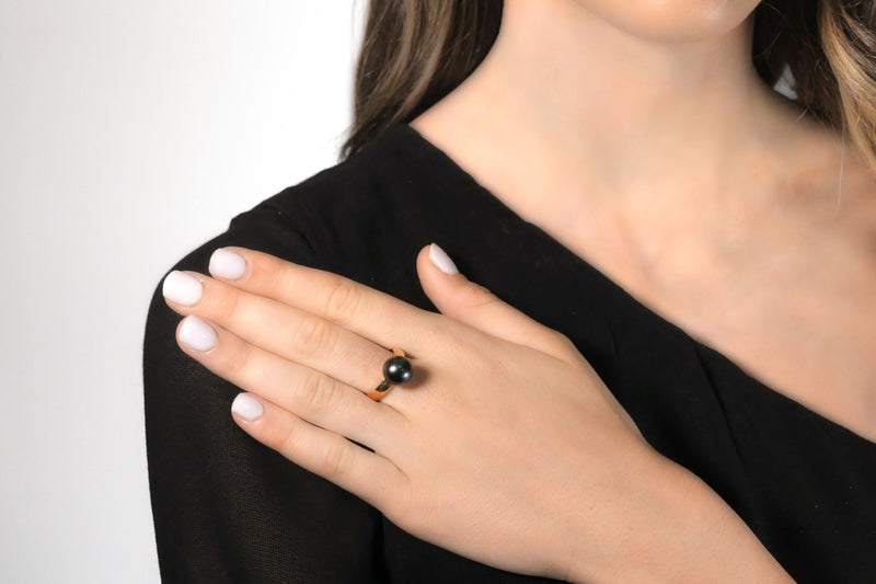 Black South Sea Pearl Ring