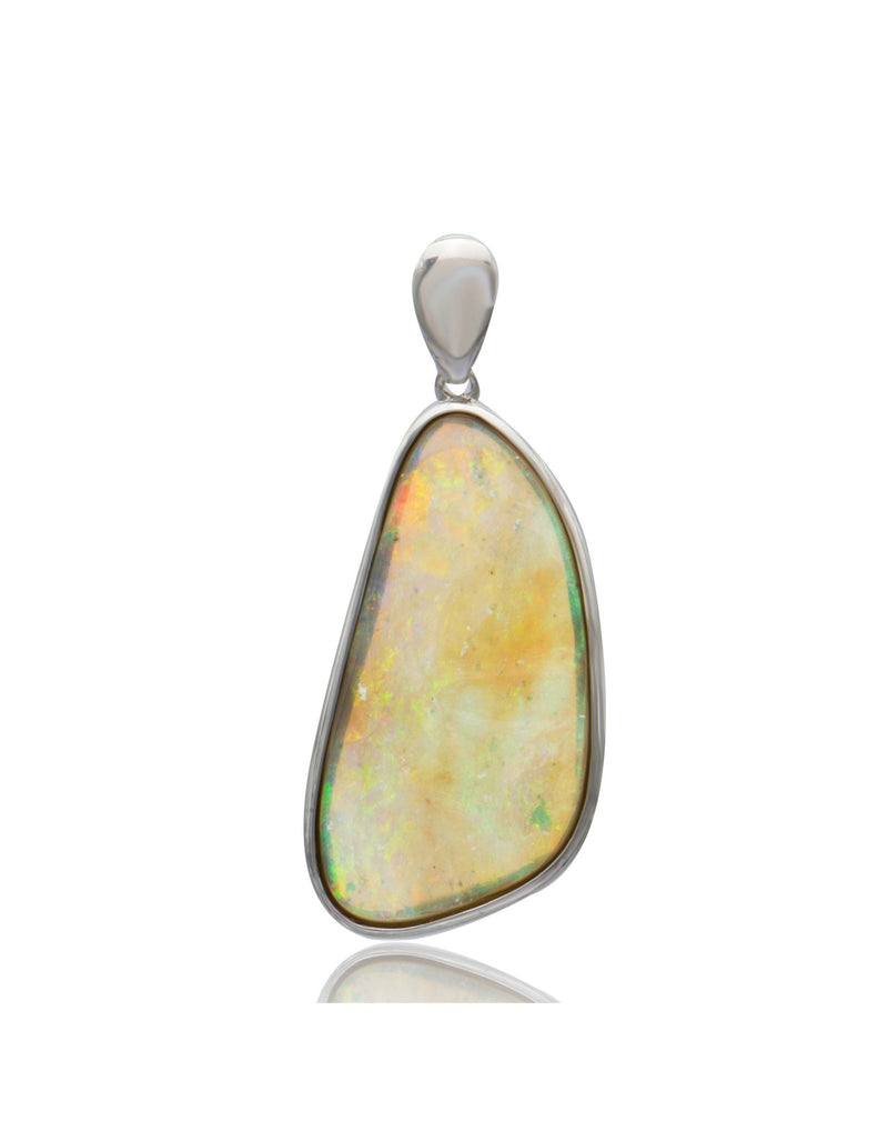 White Opal Irregular Pendant