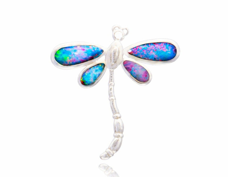 Doublet Opal Dragonfly Pendant