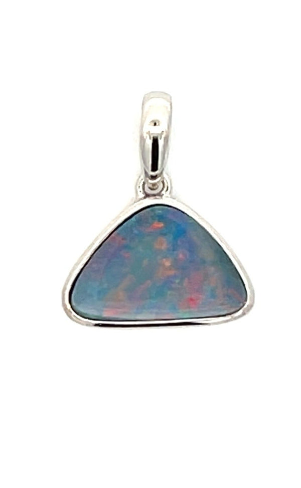  Doublet Opal Triangle Pendant