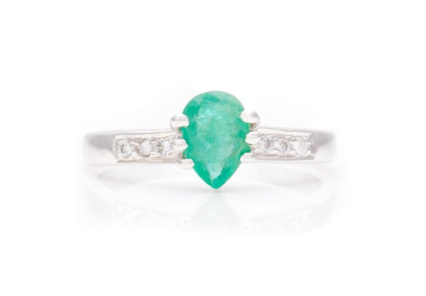 Emerald Cubic Zirconia Ring