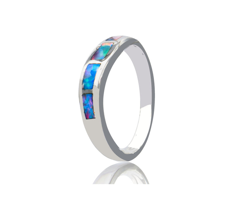 Opal Inlay Curved Ring
