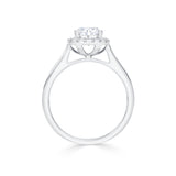 1.128Ct Round Diamond Halo Engagement Ring