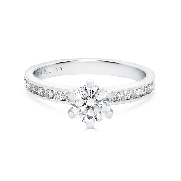 1.12Ct Round Brilliant Diamond Engagement Ring
