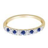 Diamond Sapphire Wedding Band Ring