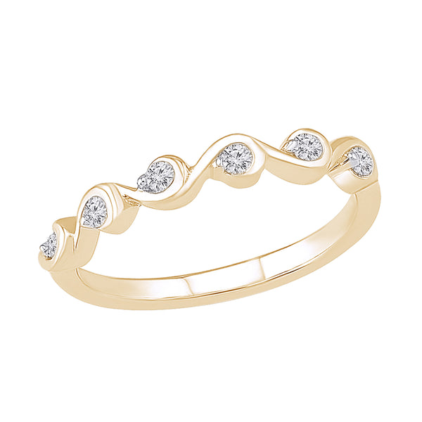 Six Diamond Wedding Band Ring