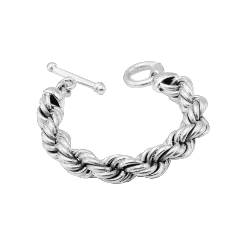 Mexican Silver Rope Bracelet