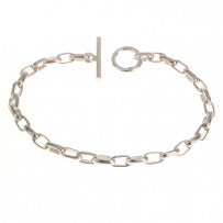 Oval Belcher Link Bracelet 