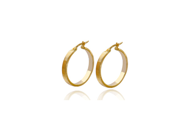 9K Yellow Gold Hoop Earrings 