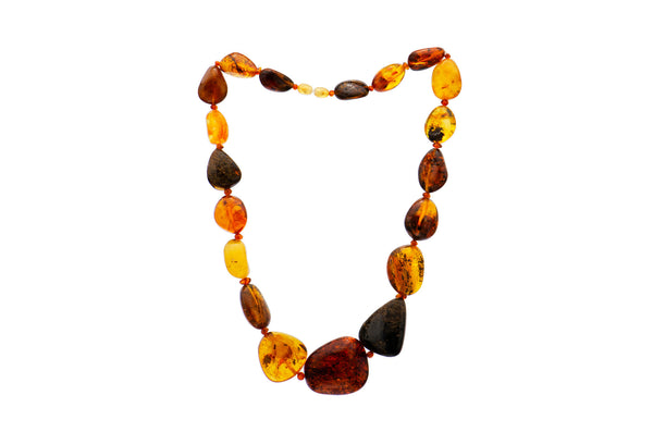 Natural Baltic Amber Multi- Coloured Necklace