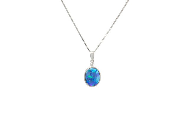 Black Opal with Diamond pendant