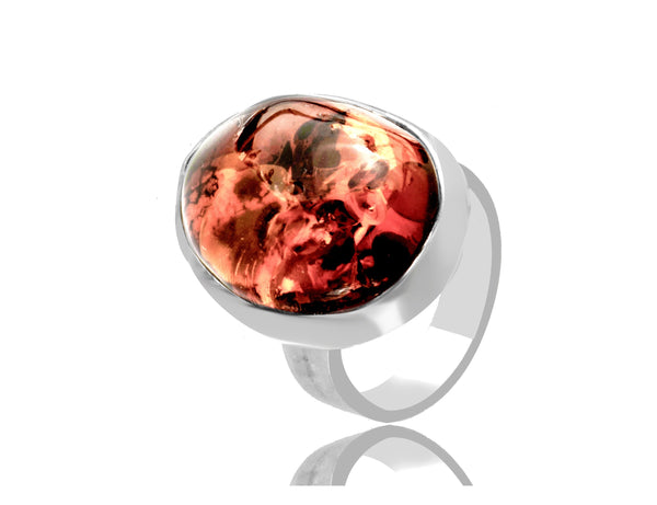  Amber Oval Ring