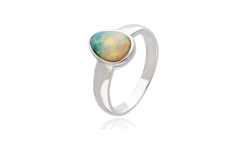 Sterling Silver Opal Inlay Ring